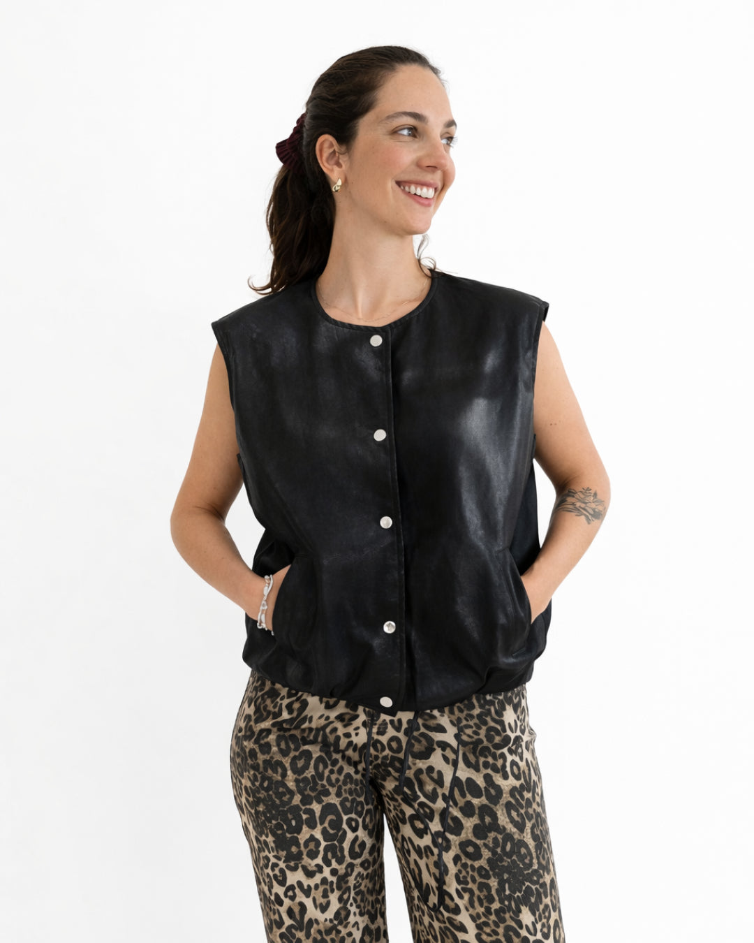 Chaqueta Dalia Sin Mangas Negra