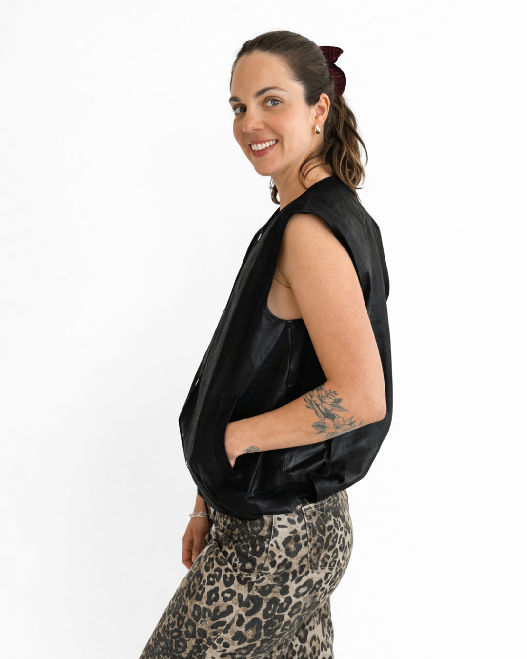 Chaqueta Dalia Sin Mangas Negra