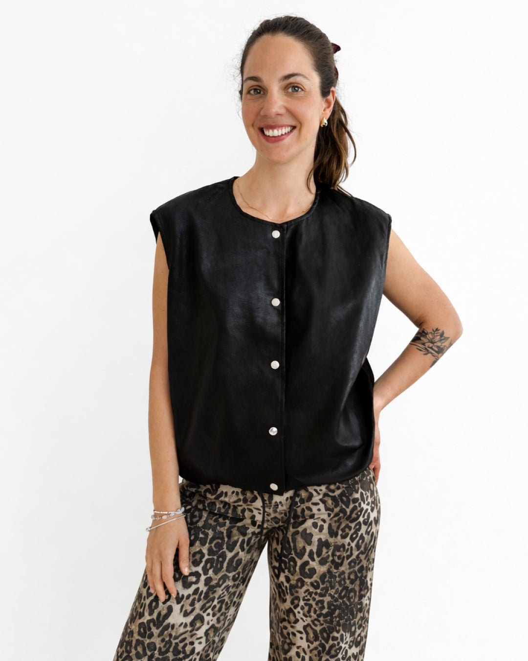 Chaqueta Dalia Sin Mangas Negra