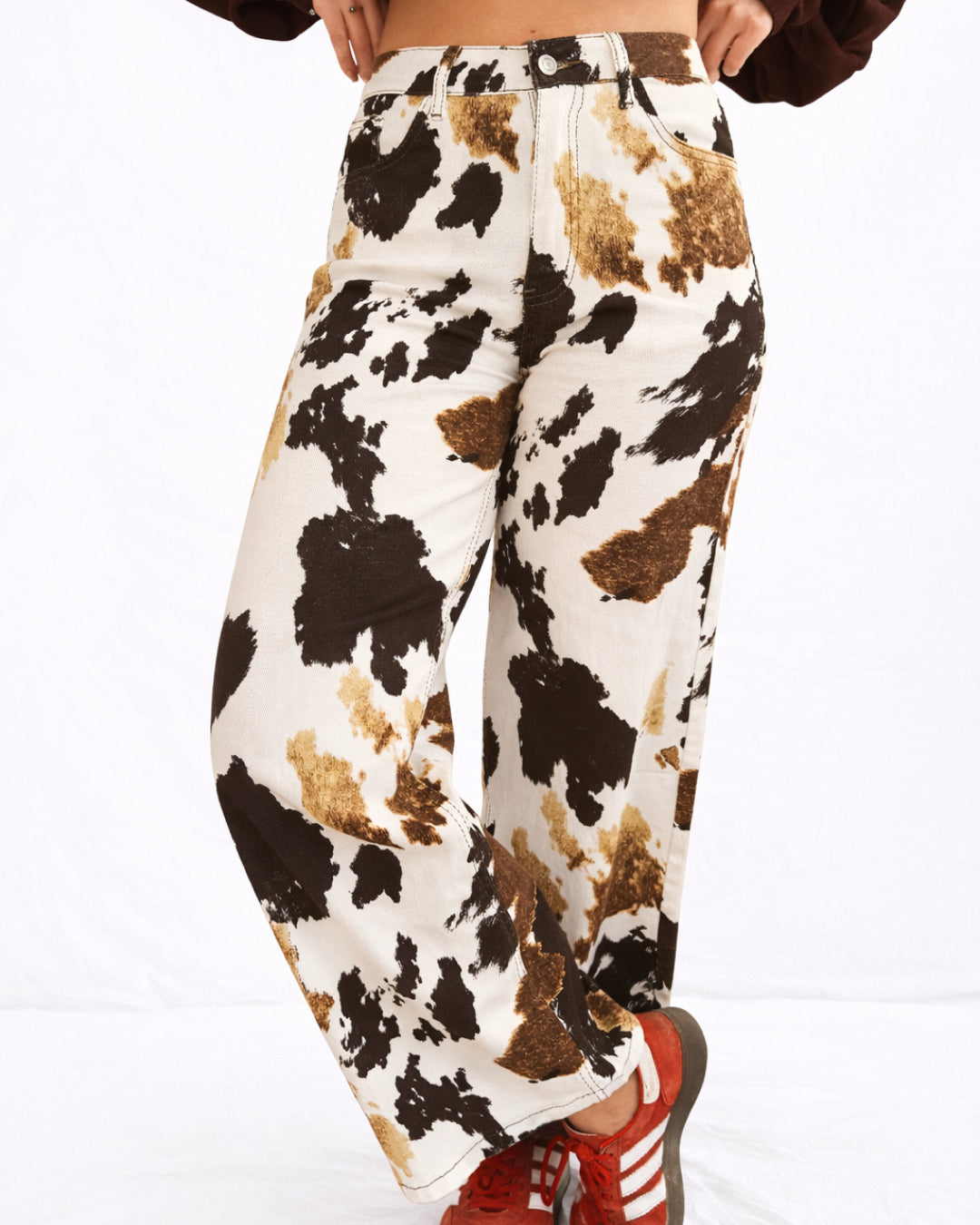 Pantalón estampado vaca