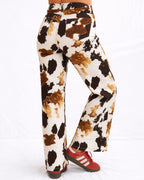 Pantalón estampado vaca