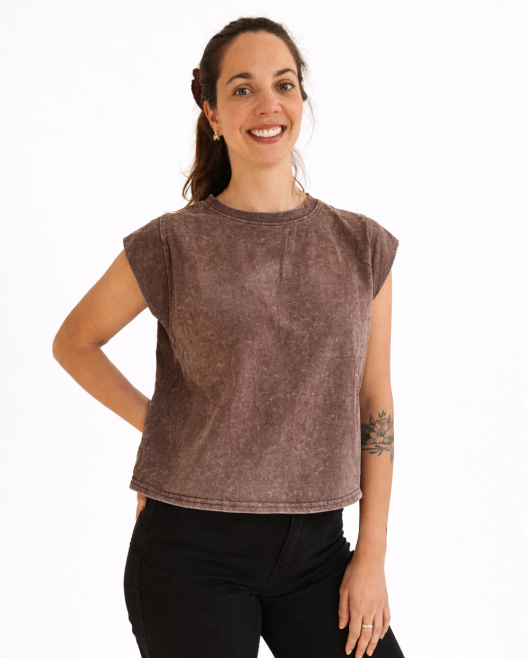 Polera Acid Wash Florencia Negra