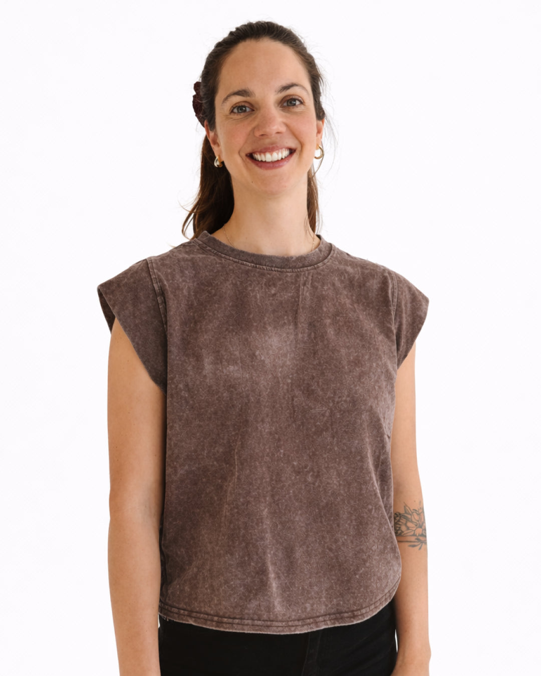 Polera Acid Wash Florencia Café