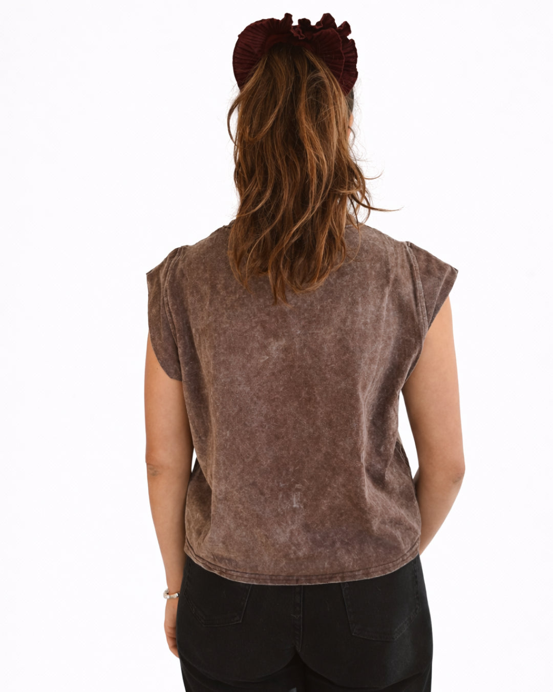 Polera Acid Wash Florencia Café