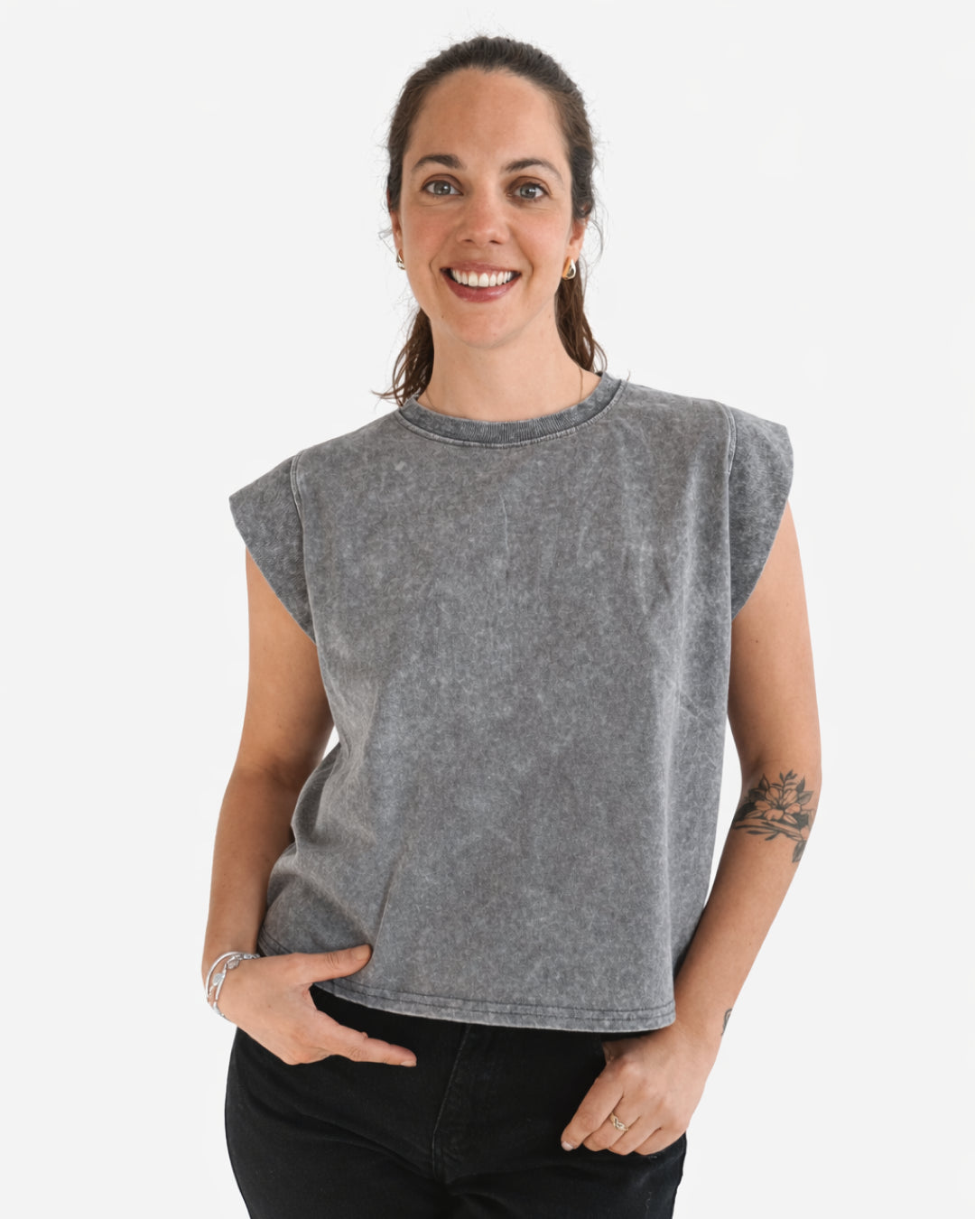 Polera Acid Wash Florencia Gris