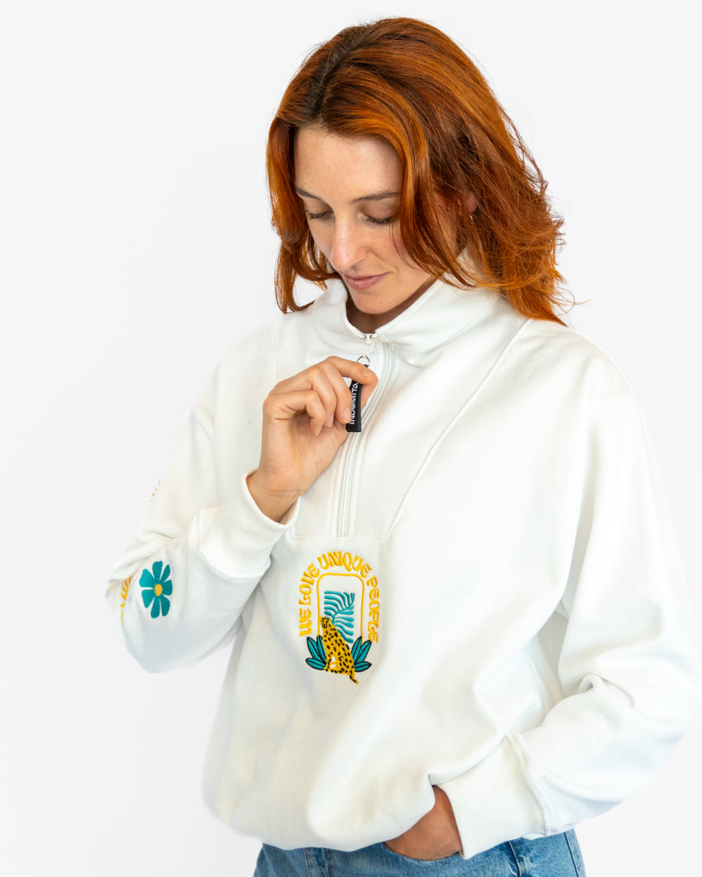 Polerón Quarter Zip We Love Beige