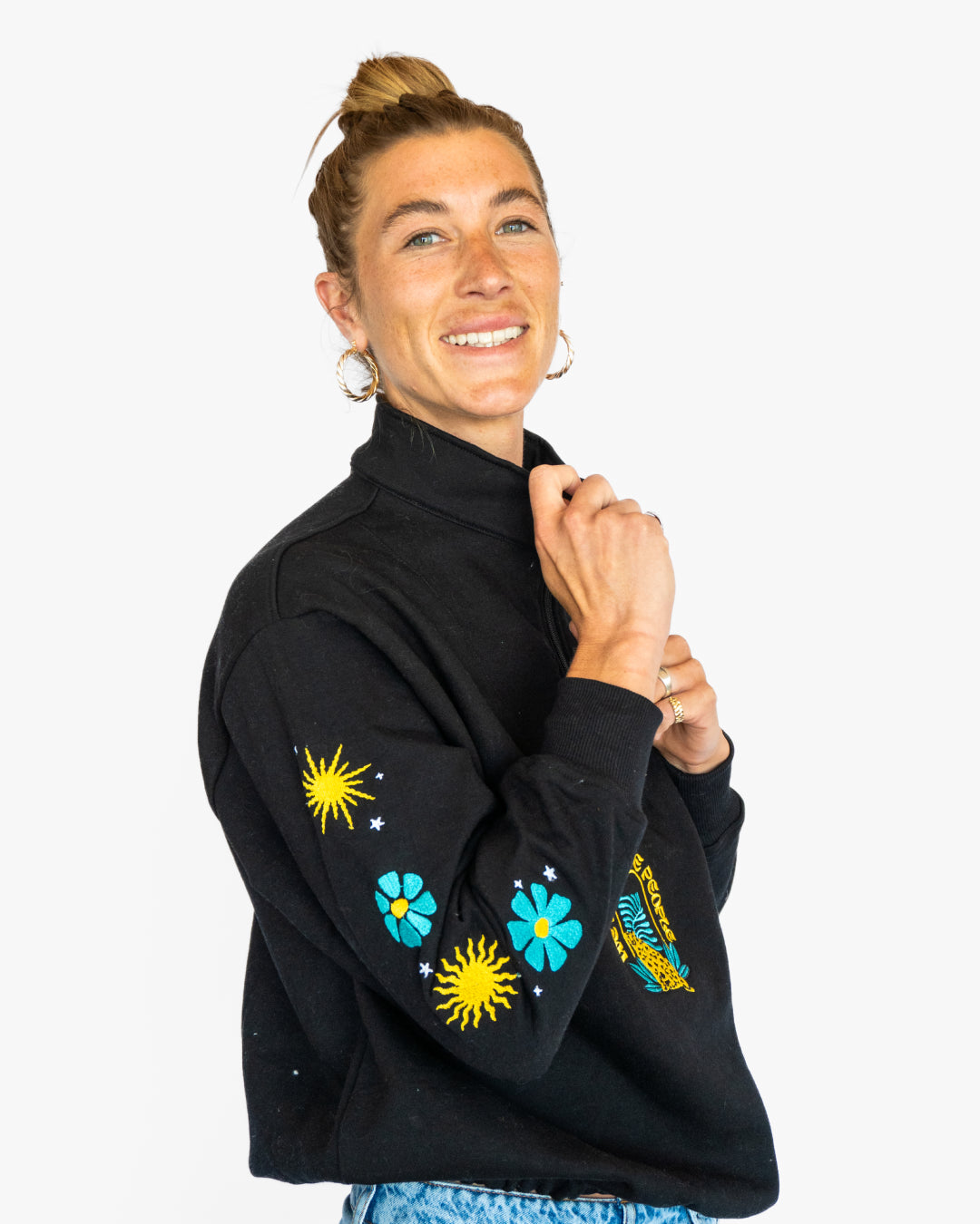 Polerón Quarter Zip We love Negro