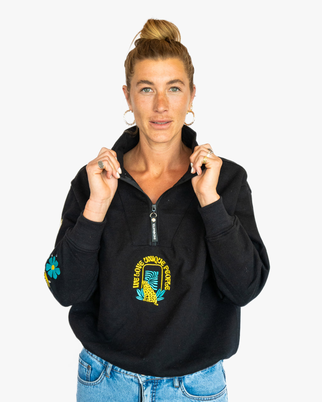 Polerón Quarter Zip We love Negro